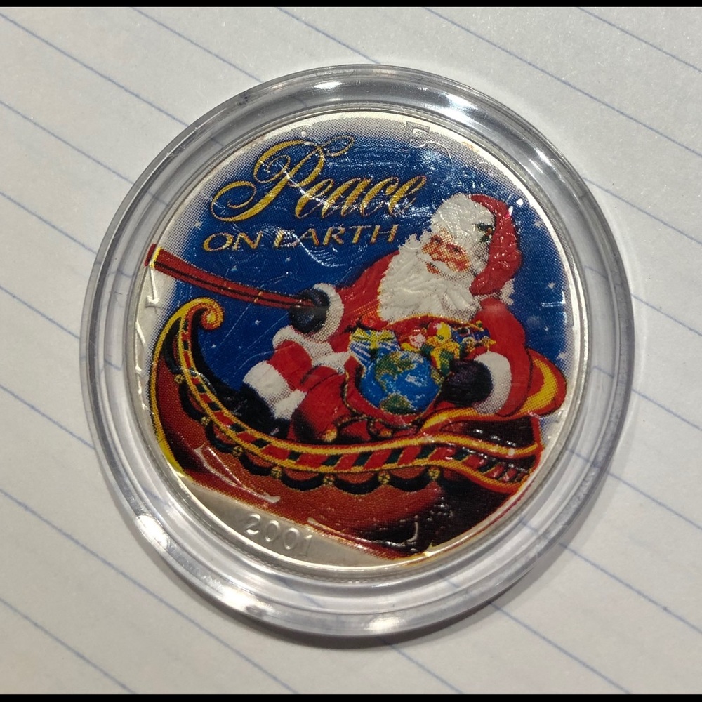 Santa Silver Dollar! Perfect stocking stuffer!